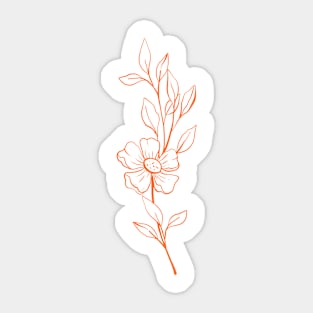 Orange flower Sticker